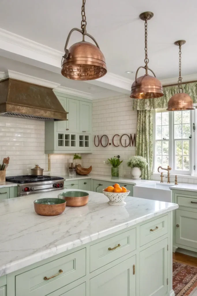 Add Vintage Copper Pots as Decorative Elements