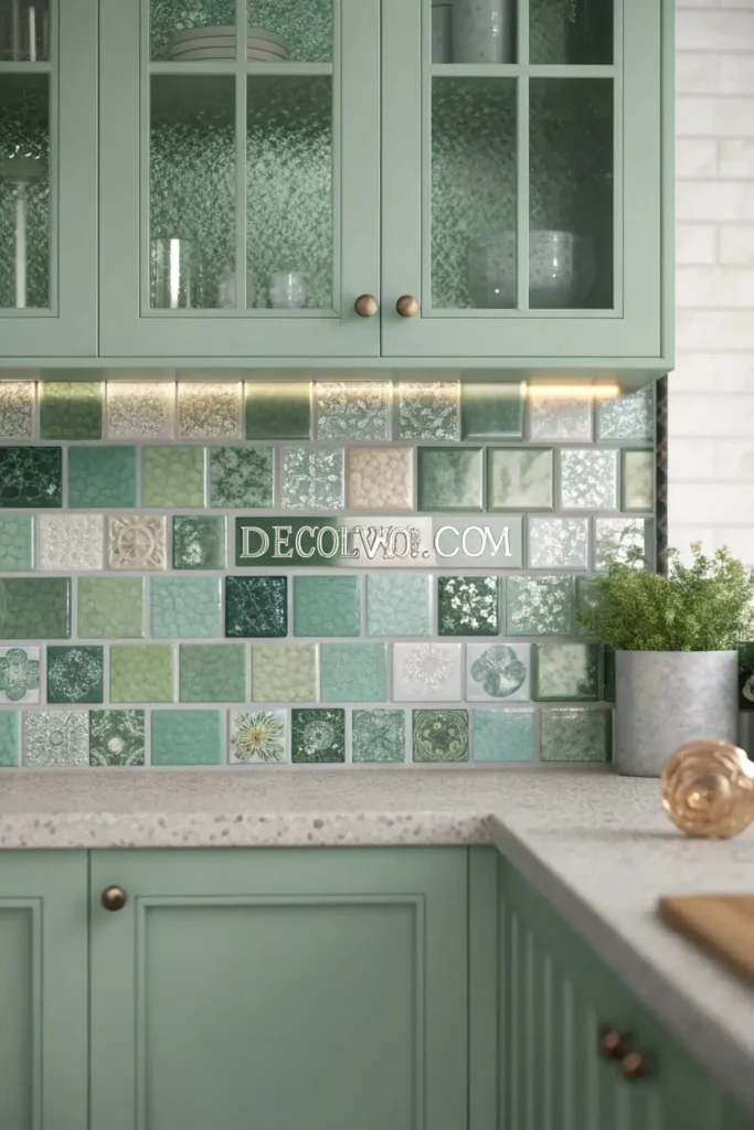 Create a Backsplash With Recycled Glass Tiles