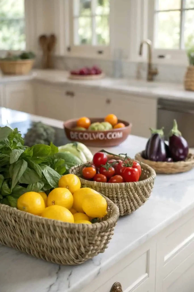 Display Fresh Produce in Woven Baskets