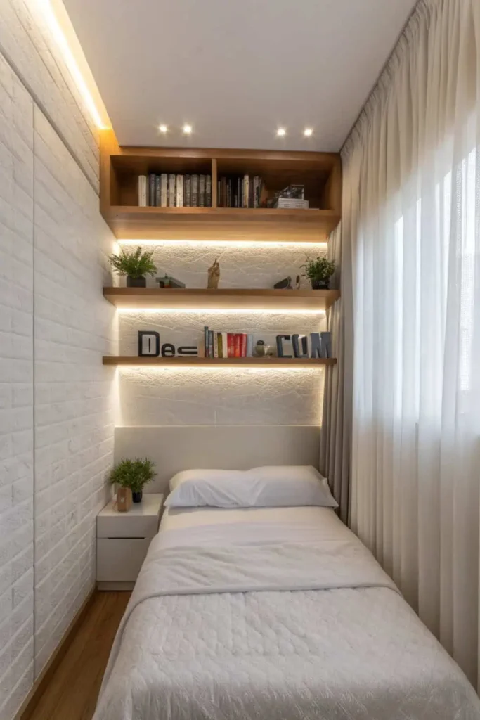 Install Wooden Floating Shelves