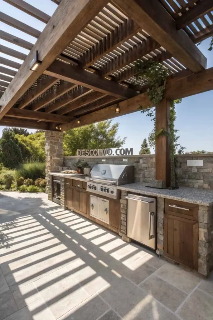 Natural Wood Pergolas and Shade Structures