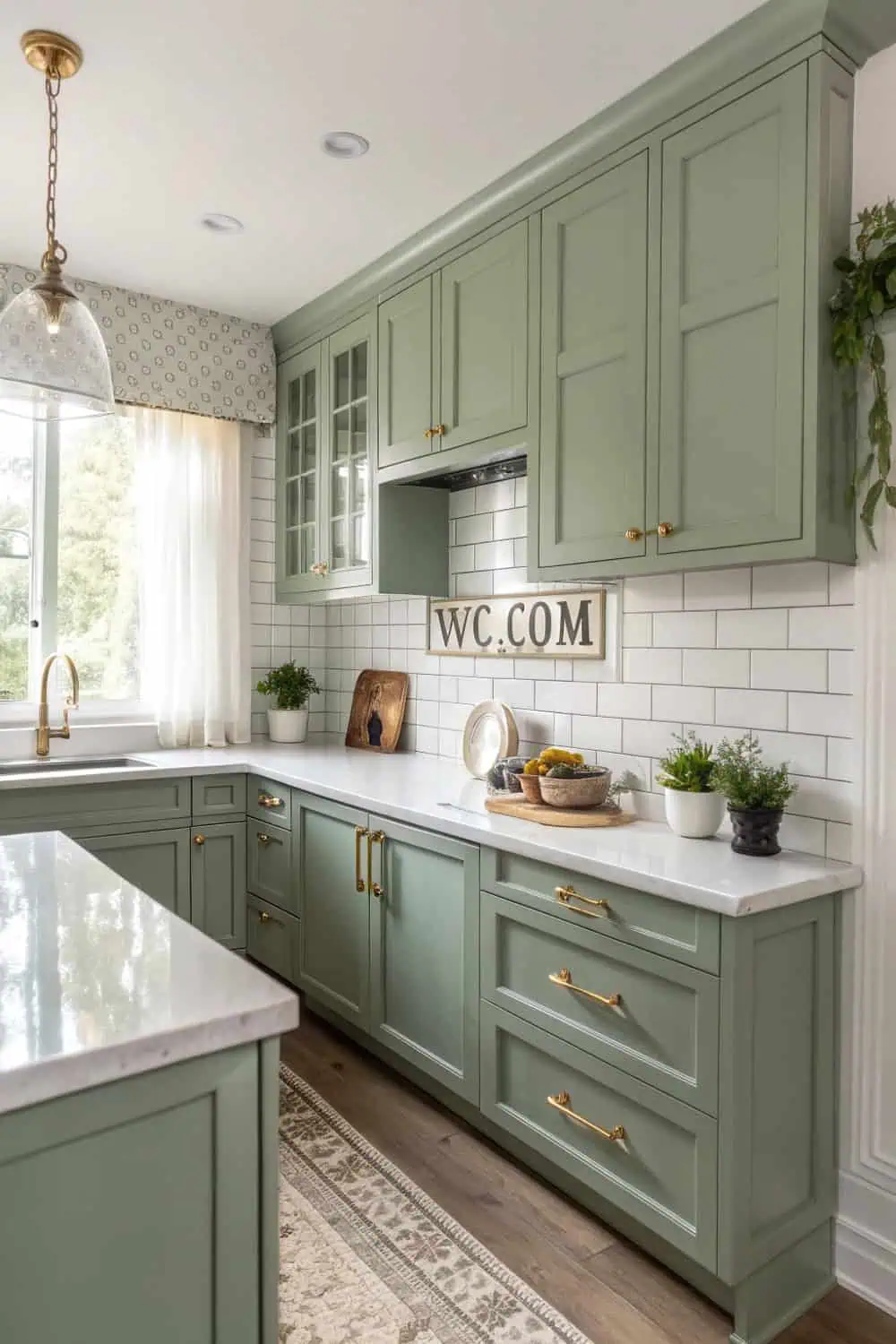 Paint Your Cabinets in Sage or Forest Green
