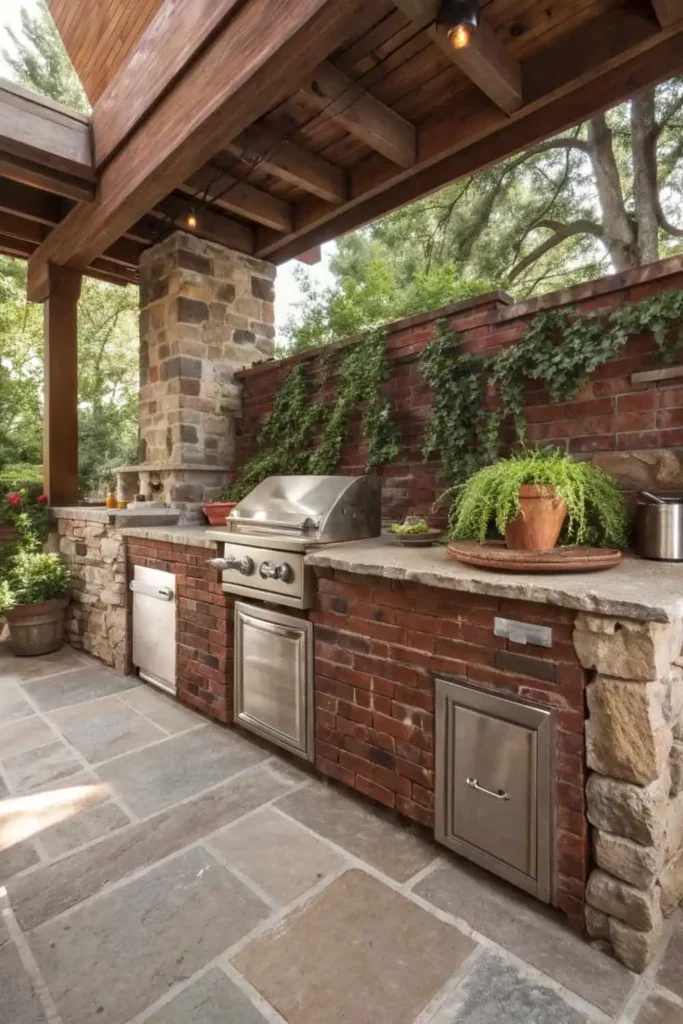 Stone and Brick Accent Walls for Rustic Charm