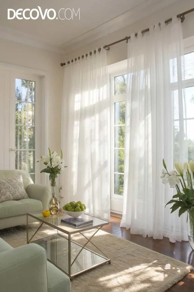 Swap Out Heavy Curtains for Sheer Panels