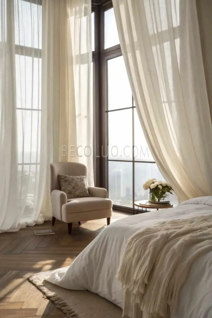Use Curtains and Drapes for a Soft aAesthetic Look