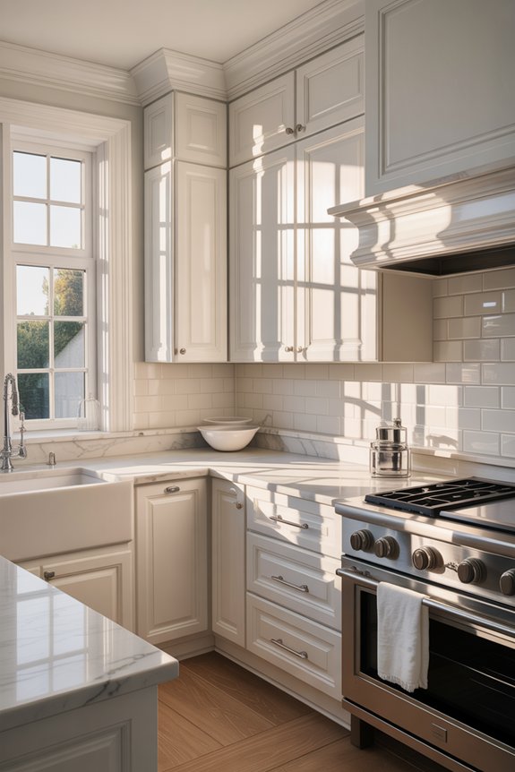 cohesive elegant monochromatic kitchen design