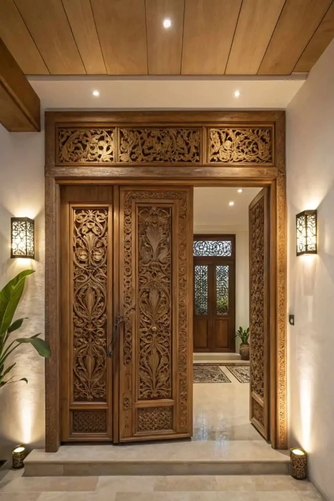 Traditional Balinese Wood Carvings in Ethnic Home Decor
