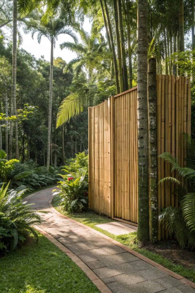 Bamboo Fence Panels for Tropical Vibes