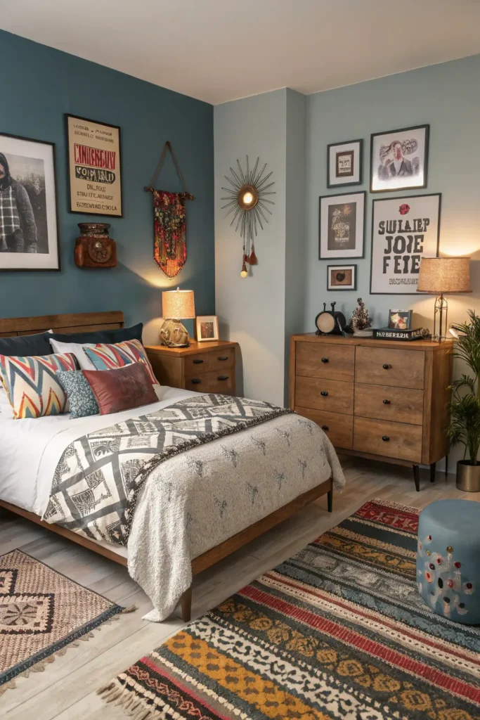 Eclectic Bedroom Layered Look