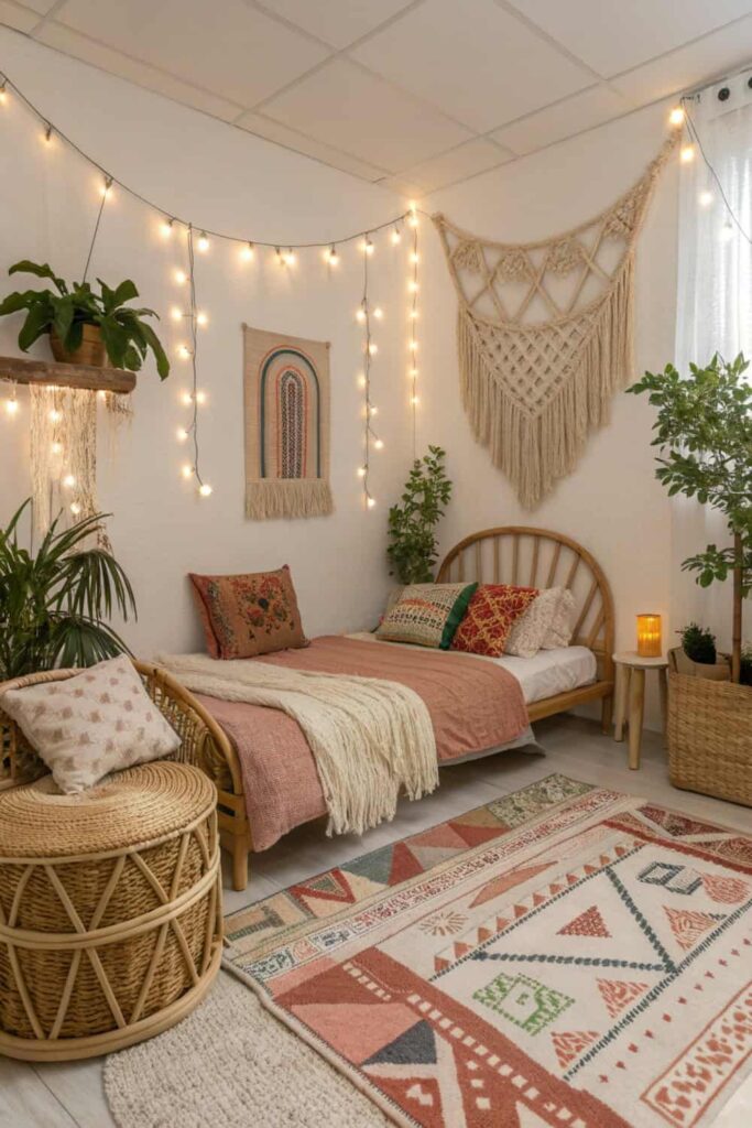 Boho Style Girl Bedroom Design Inspiration