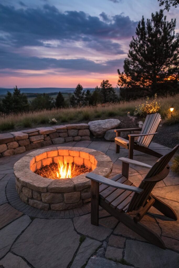 Backyard Fire Pit with Outdoor Seating
