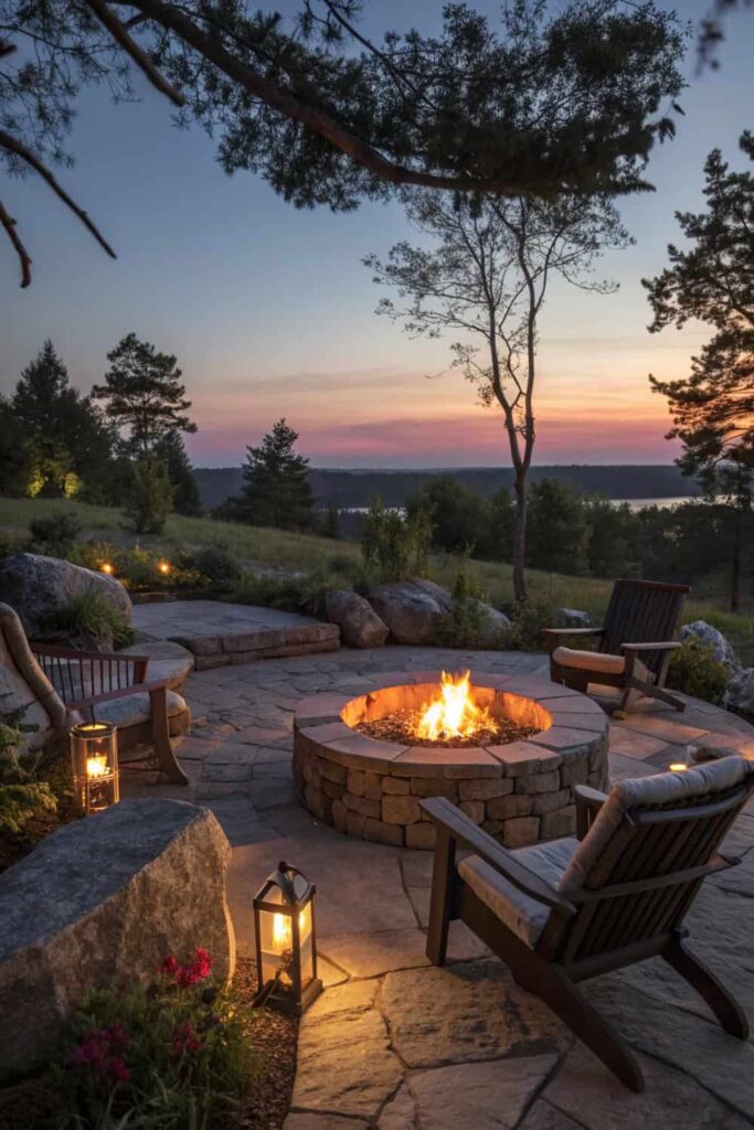 Cozy Outdoor Fire Pit Area for Gatherings