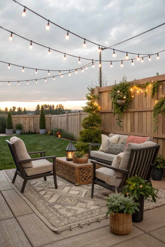 Relaxing Backyard Patio with Outdoor Furniture