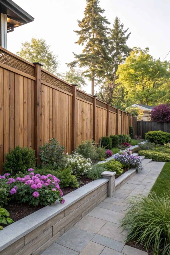 Timeless Wooden Garden Fence Style