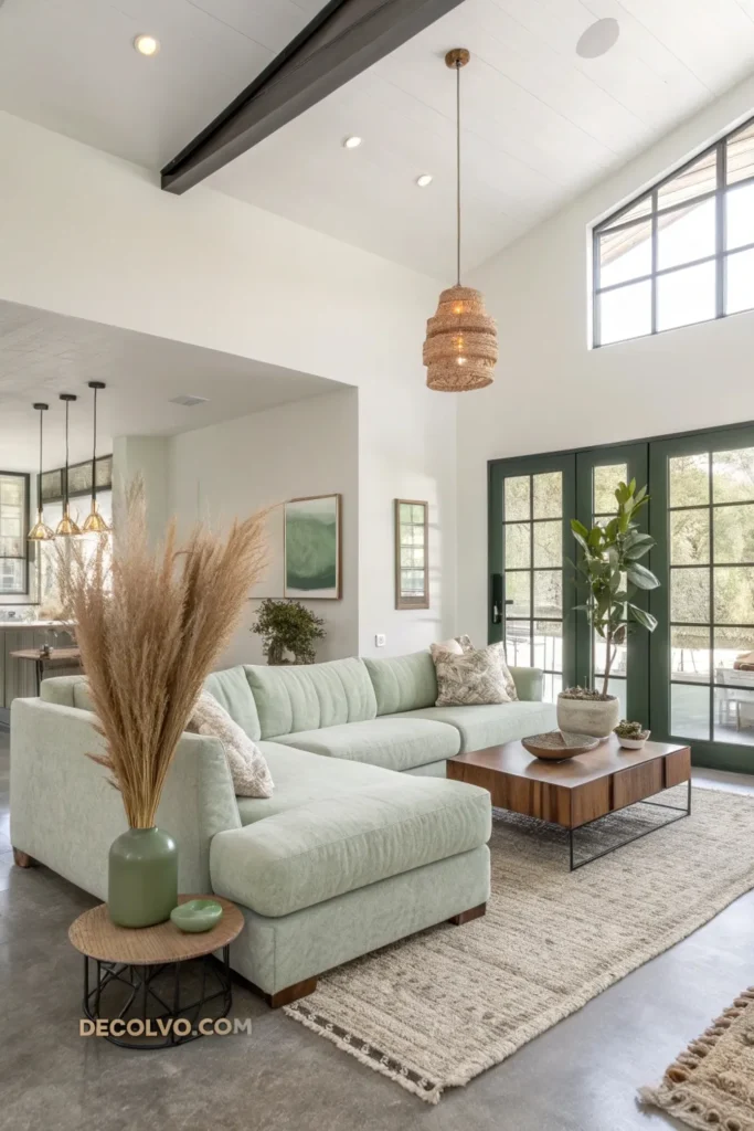 A pristine modern living room