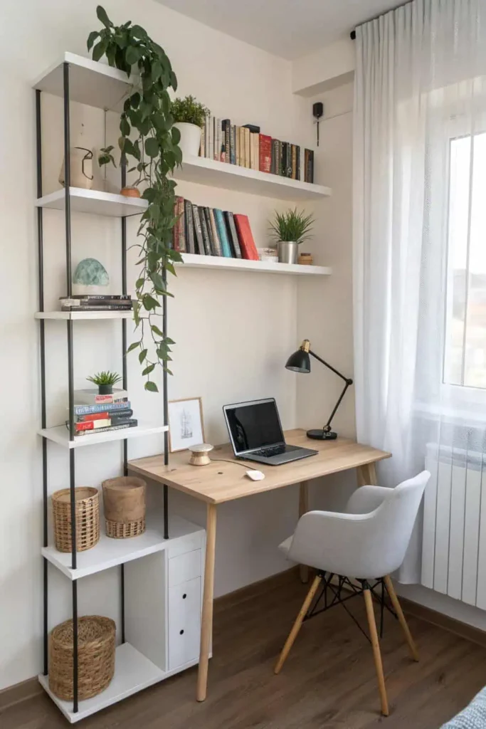 Small compact corner home office