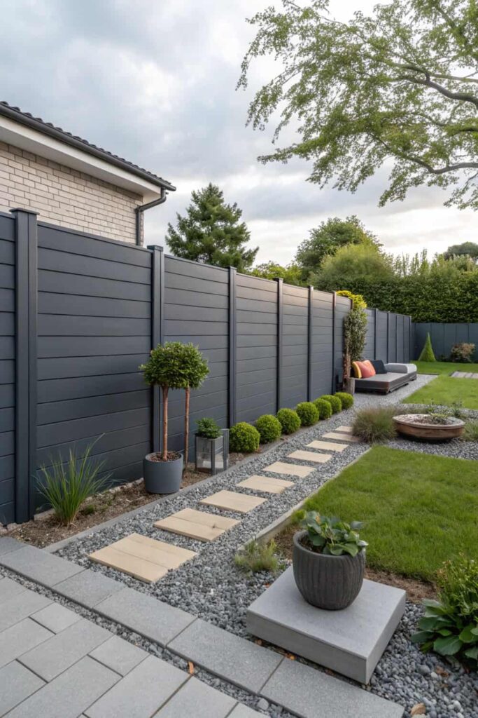 Low-Maintenance Composite Garden Fence