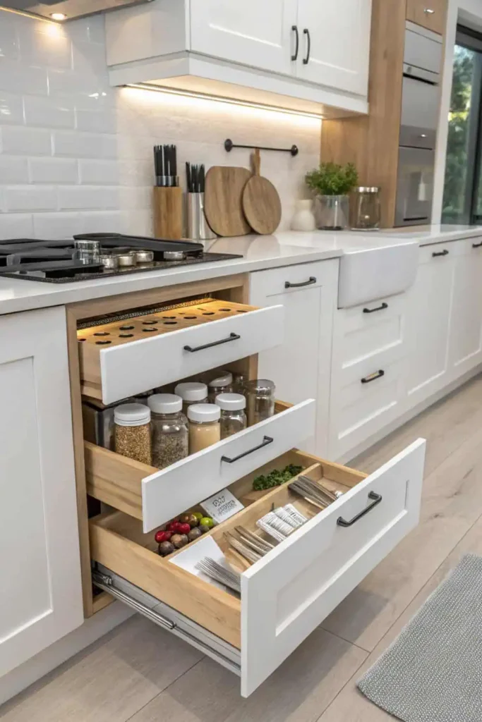 Clever Small Kitchen Hidden Storage