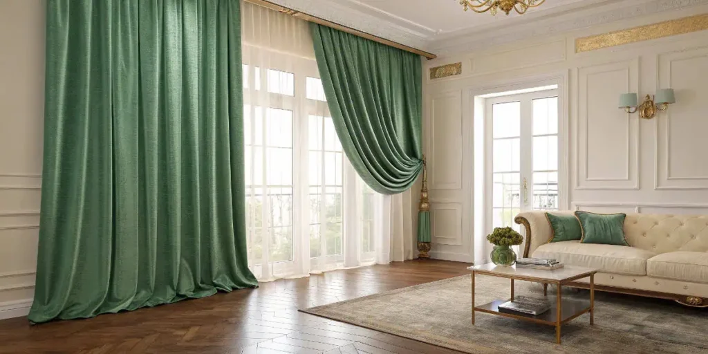 luxurious living room curtains