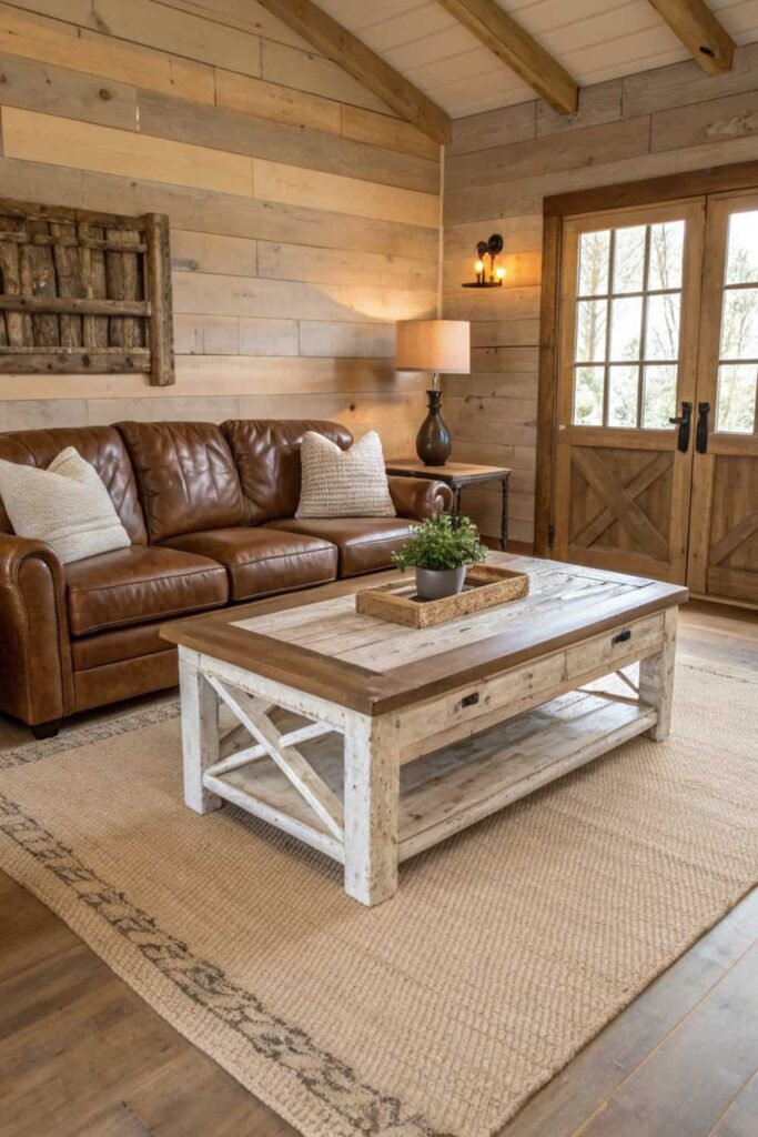 Rustic Coffee Tables with a Distressed Finish