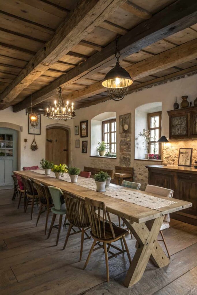 Farmhouse Dining Table for Family Gatherings