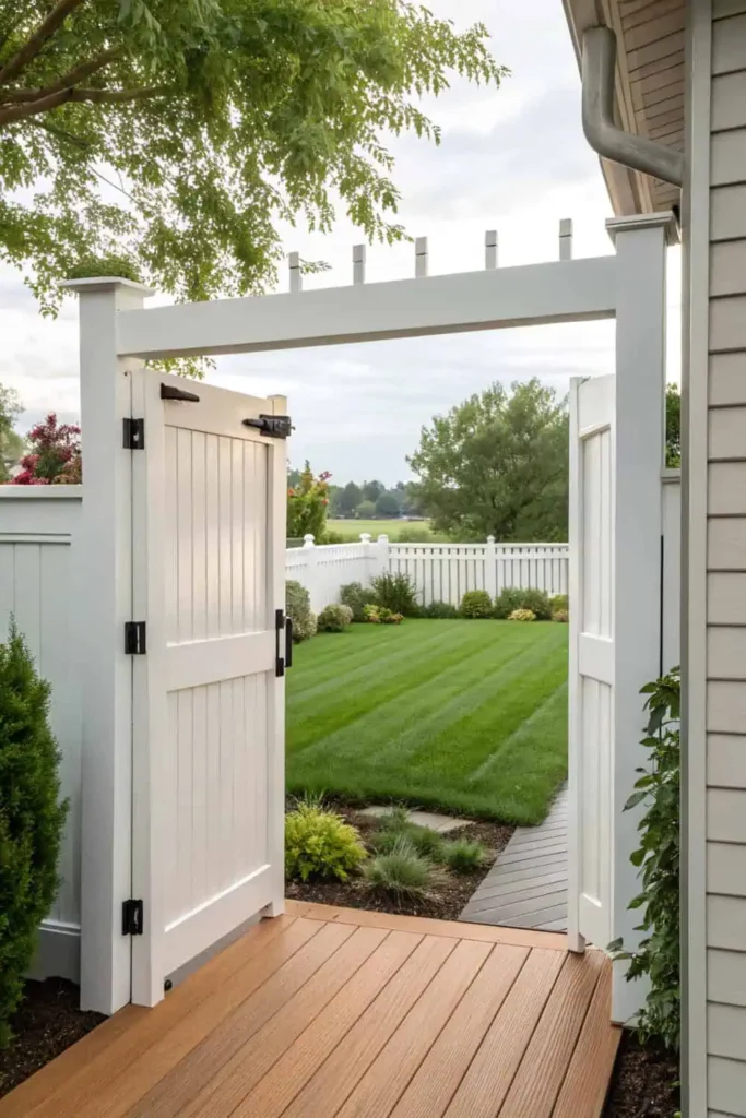  Modern Vinyl Garden Access Gate