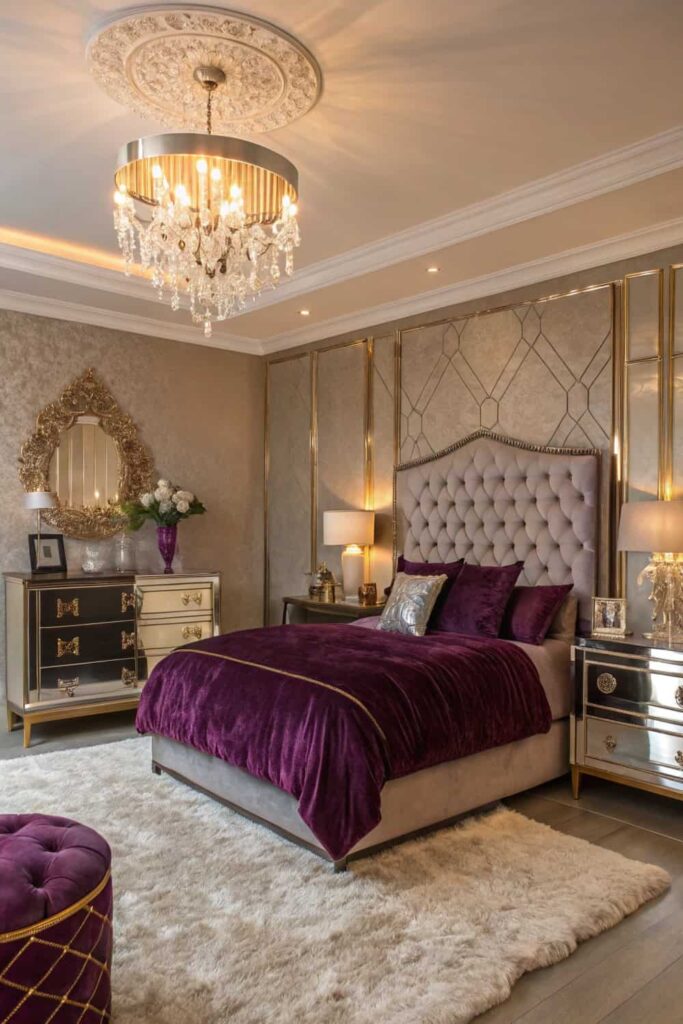 Glamorous Girl Bedroom Design with Elegance