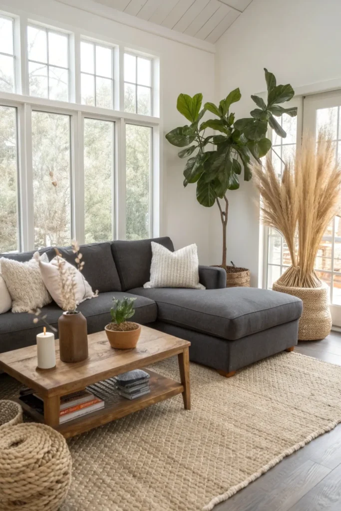 Incorporating Elements For Natural Living Room Looks