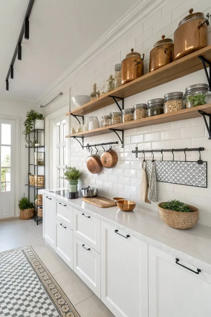 Vertical storage for  clever small kitchen