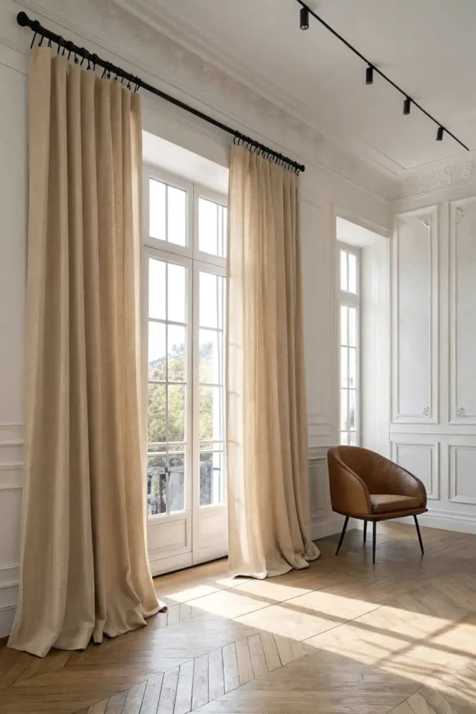 Aesthetic living room curtains