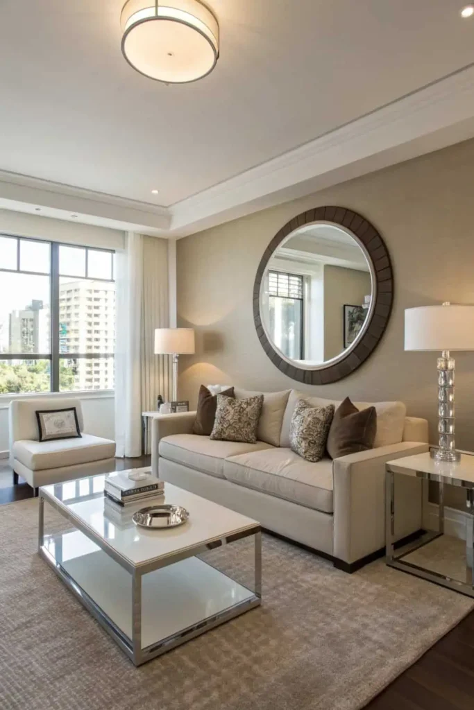 Smart Mirror Magic: Living Room Inspiration