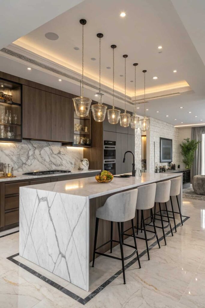 Sleek Kitchen Designs with Statement Islands
