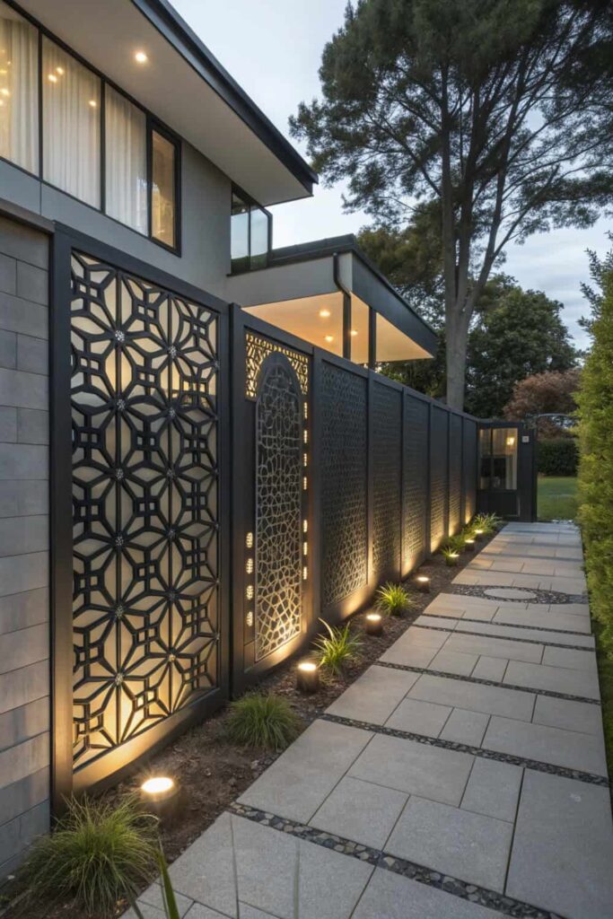 Laser-Cut Metal Fence Designs