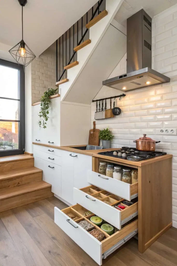 Stylish clever small kitchen mood board