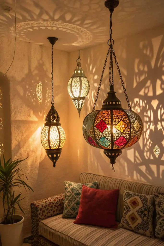 Ethnic Home with Moroccan Lanterns Decor 