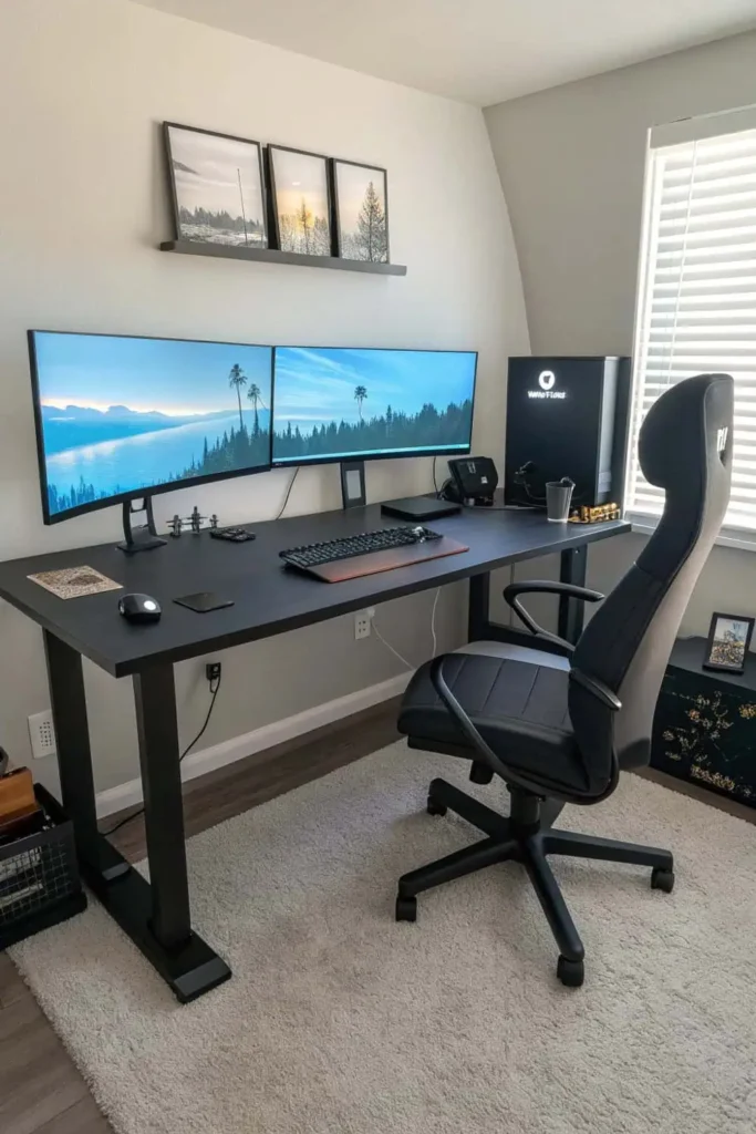 Multi-monitor home office