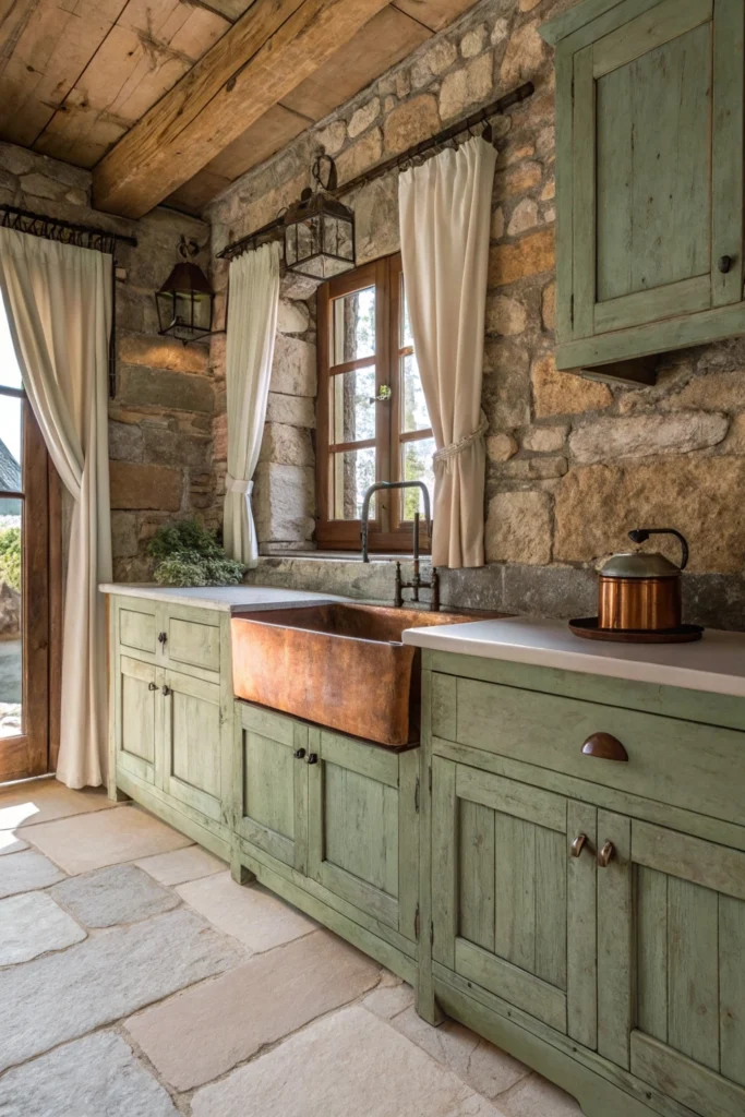 Farmhouse kitchen with organic texture