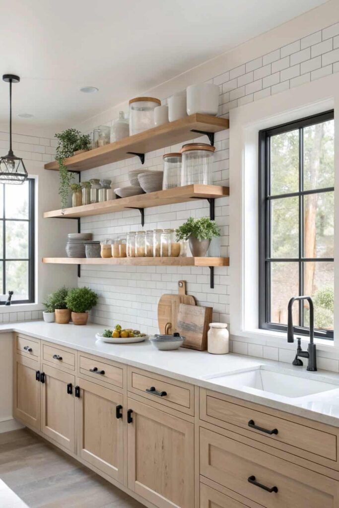 Chic Floating Shelf Designs for Kitchens