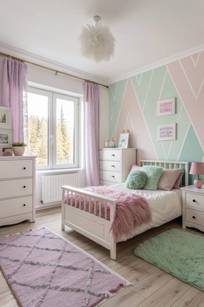 Soft Pastel Colors for Stylish Girl Bedrooms