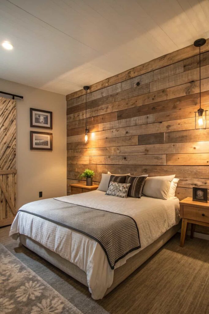 Add Texture with Rustic Wood Accent Walls