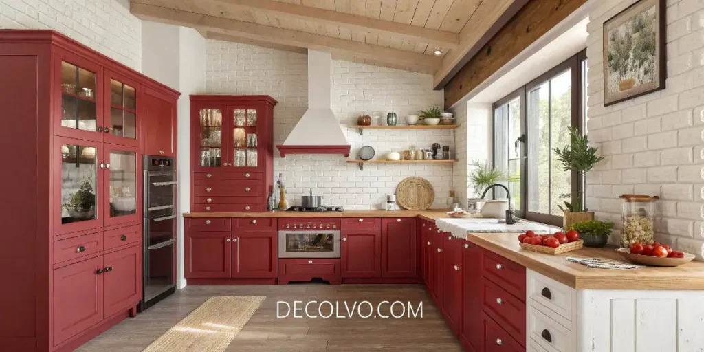 A Red Kitchen Design 