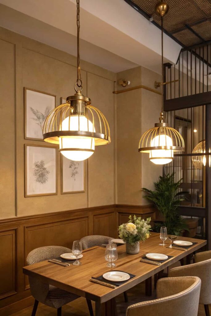 Vintage Chandeliers and Lamps for a Warm Glow