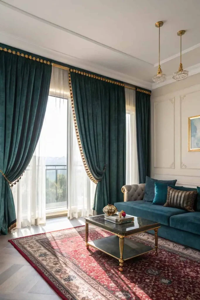 Curtains Living Room Trends With Rich Jewel Tones