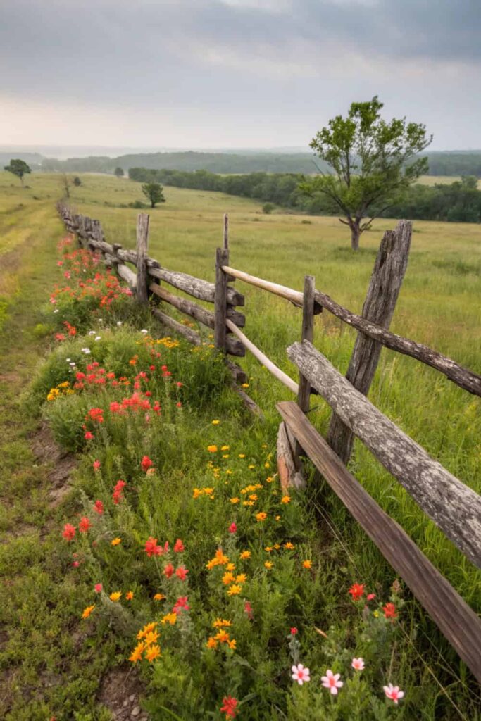 Rustic Split Rail Fence Style