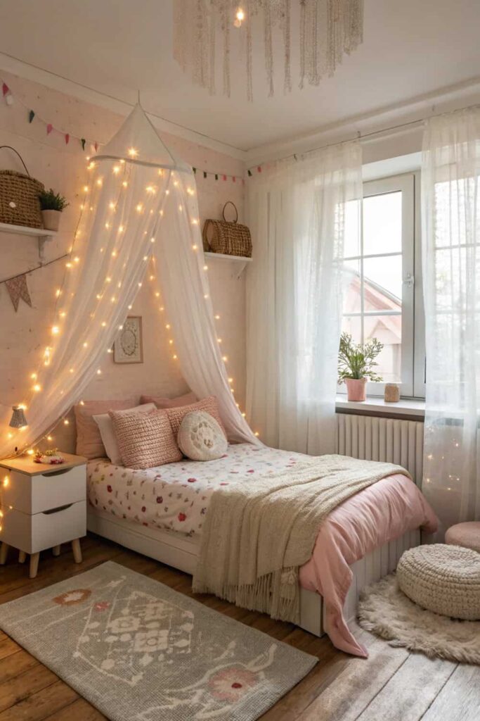 Warm and Inviting Girl Bedroom Atmosphere