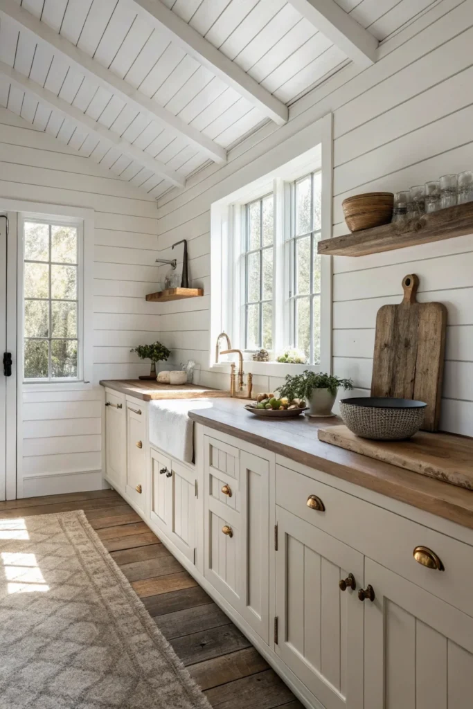 A rustic farmhouse kitchen 