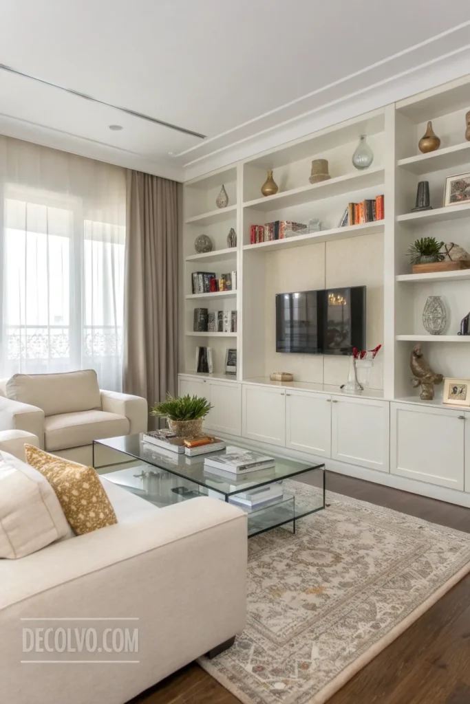 Small Space for a pristine living room 