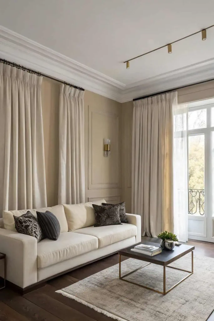 Sophisticated Neutral Living Room Curtains 
