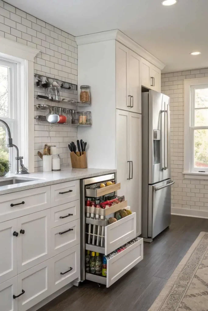 A clutter-free clever small kitchen design