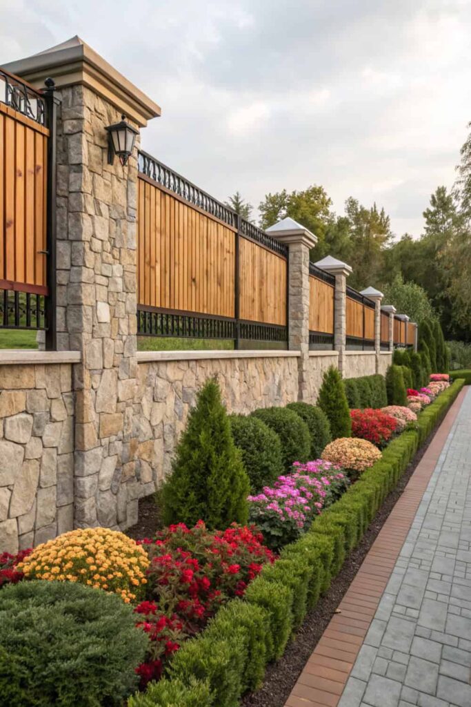 Mixed Material Fences for Unique Gardens